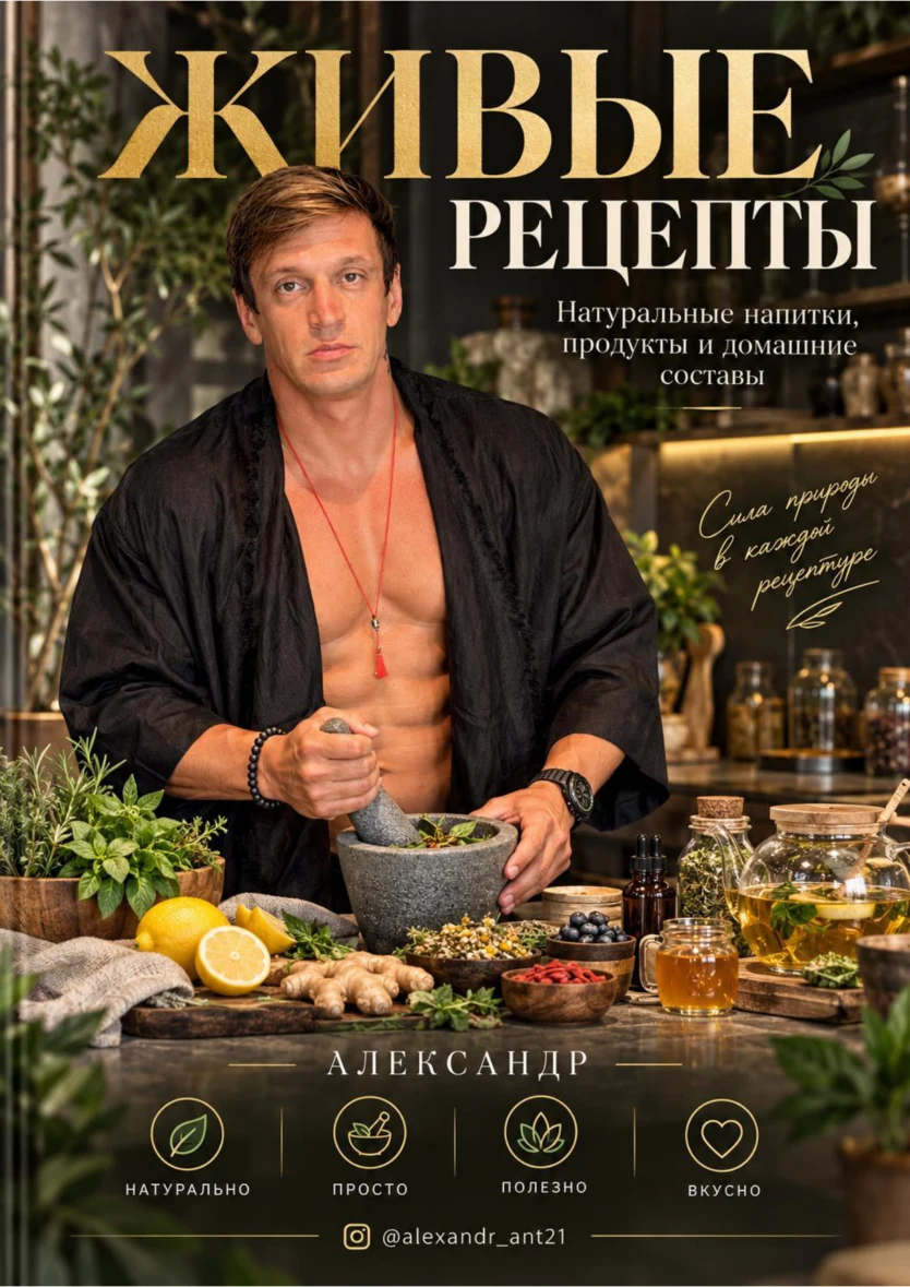 Обложка книги Александра «Живые рецепты»